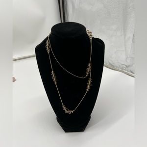 Amber Colored Beaded Necklace